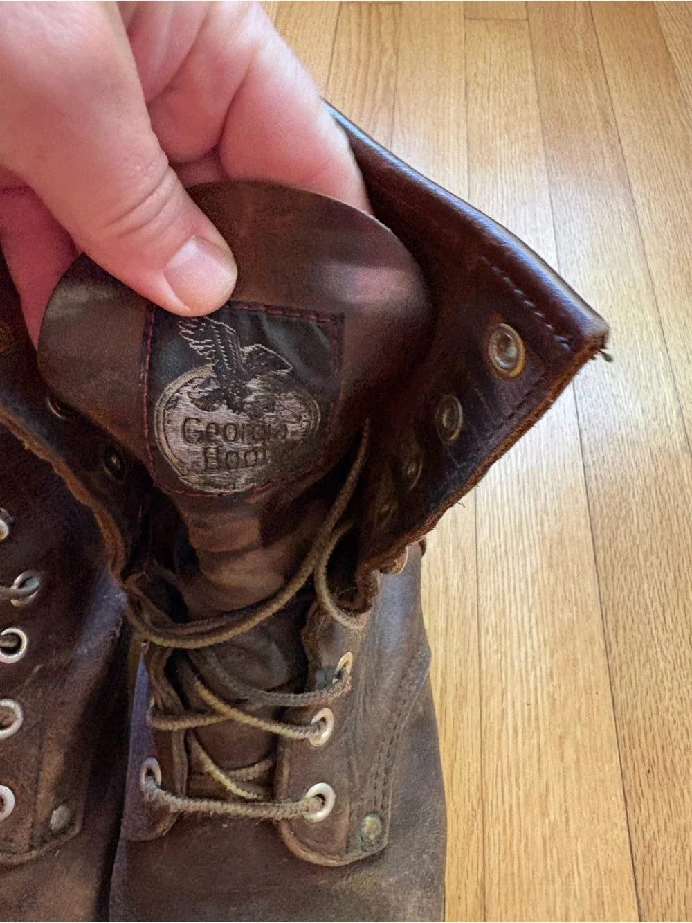 Georgia Boot Men’s Logger Steel Toe  Boots US Size 10.5 Brown